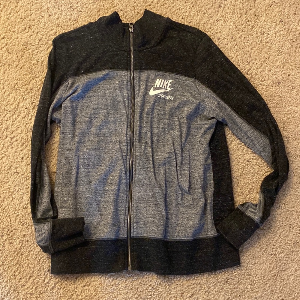 Nike zip up thin sweatshirt